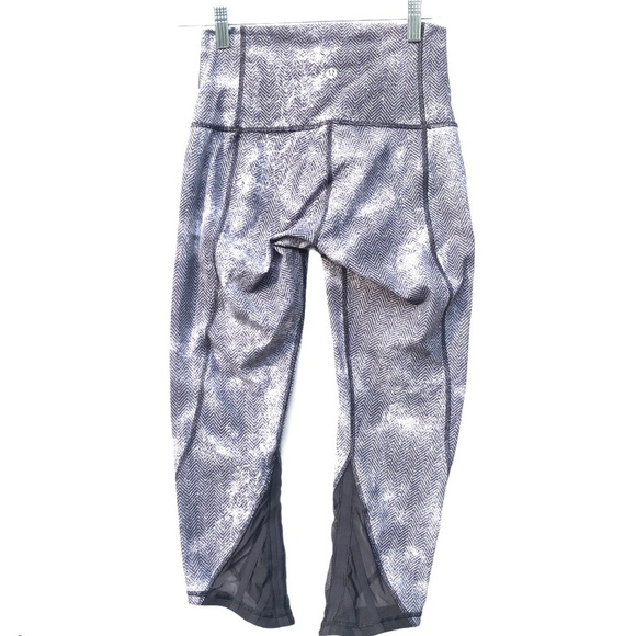 LULULEMON crop pants 6 leggings mesh gray - Picture 2 of 5